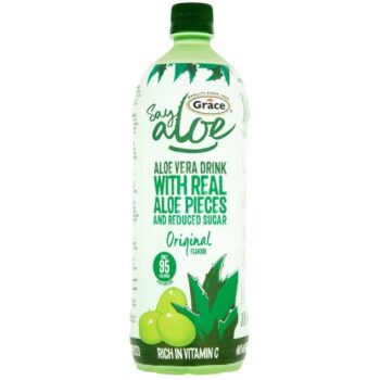 Grace Aloe Vera Drink with Real Aloe Pieces & Reduced Sugar Original Flavour (980ml)