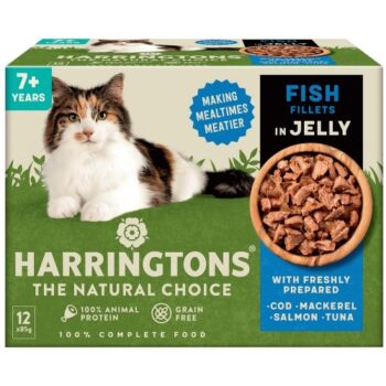 Harringtons Wet Cat Food Senior Fish in Jelly (12 x 85g)