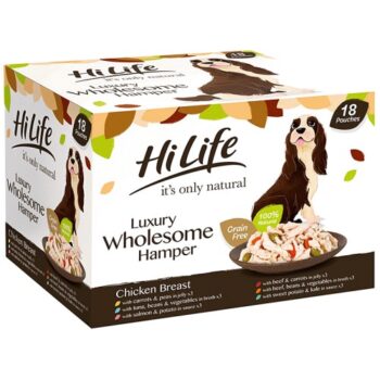 Hilife It's Only Natural Luxury Wholesome Hamper Wet Adult Dog Food (18 x 100g)