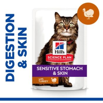 Hill's Science Plan Sensitive Stomach And Skin Pouches (12 x 85g)