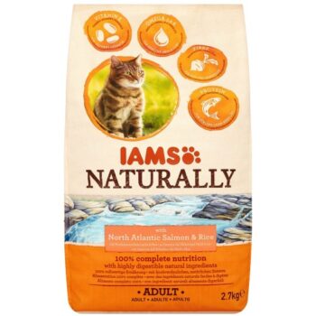 Iams Naturally Adult Cat with North Atlantic Salmon & Rice (2.7kg)