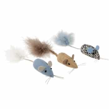 Instincts By Smartykat Happynip Toss & Bat Plush Mice Cat Toys