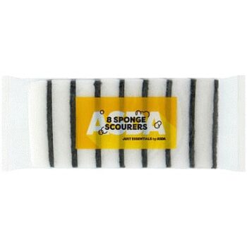 JUST ESSENTIALS by ASDA Just Essentials 8 Sponge Scourers
