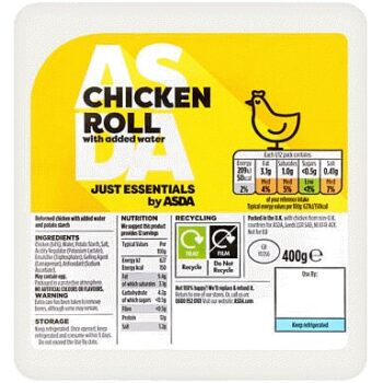 JUST ESSENTIALS by ASDA Just Essentials by Chicken Roll with Added Water (400g)