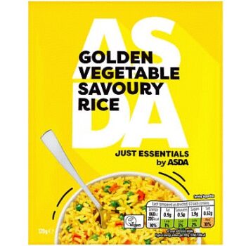 JUST ESSENTIALS by ASDA Just Essentials by Golden Vegetable Savoury Rice (120g)