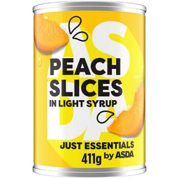 JUST ESSENTIALS by ASDA Just Essentials Peach Slices in Light Syrup (411g)