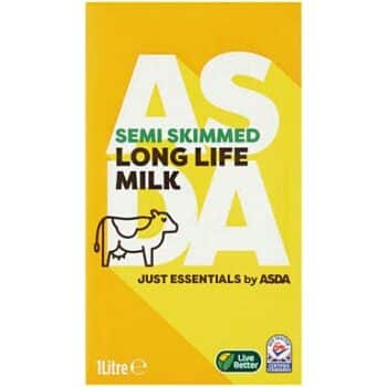 JUST ESSENTIALS by ASDA Semi Skimmed Long Life Milk (1 Litre)