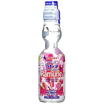 Kimura Ganso Ramune Lychee Carbonated Soft Drink (200ml)