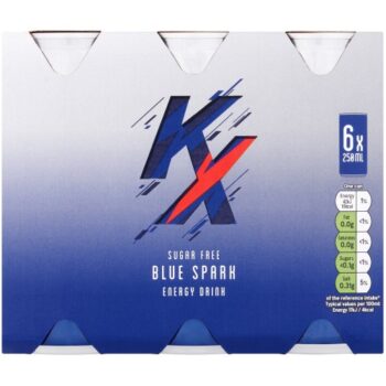 KX Sugar Free Blue Spark Energy Drink (6 x 250ml)