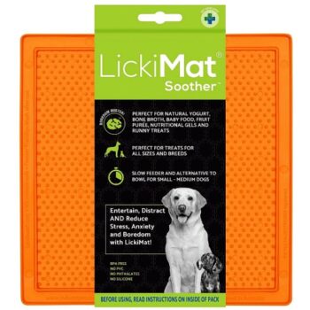 Lickimat Soother Dog 20Cm. Slow Feeder Anxiety Reducer Suitable For Wet Liquid Food Treats.