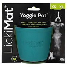 Lickimat Yoggie Pot Dog Slow Feeder Turquoise