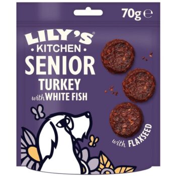 Lily's Kitchen Senior Turkey & White Fish Bites Dog Treats (70g)