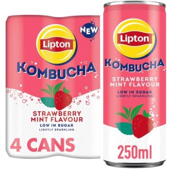 Lipton Strawberry & Mint Kombucha (4 x 250ml)