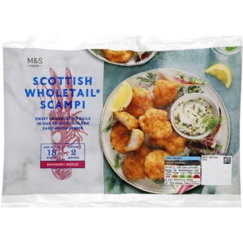 M&S Breaded Wholetail Scampi Frozen (300g)