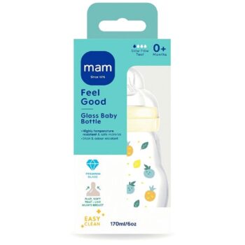MAM Feel Good Glass Bottle White (1 x 170ml)