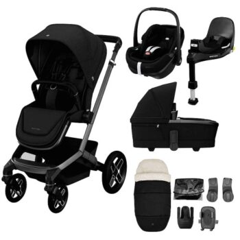 Maxi-Cosi Fame 9 Piece Premium Bundle Twillic Black