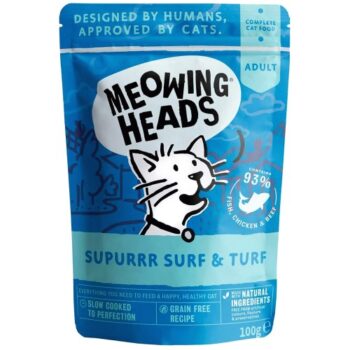 Meowing Heads Supurrr Surf & Turf Wet Cat Food Pouch (100g)