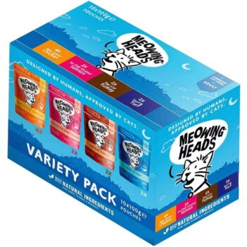 Meowing Heads Wet Cat Food Mixed Variety Pack (10 x 100g)