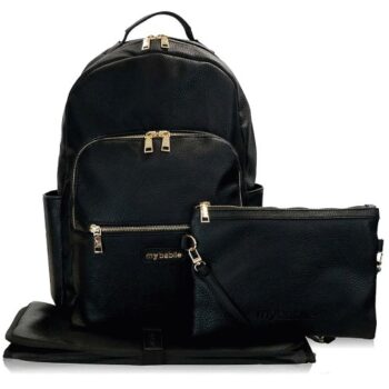 My Babiie Backpack Pro Changing Bag Black Gold