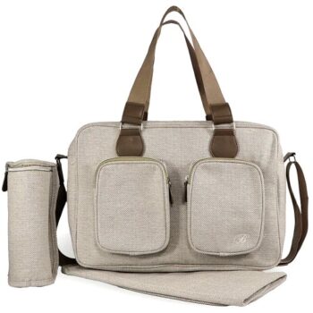 My Babiie Deluxe Changing Bag Oatmeal Herringbone