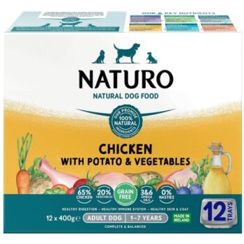 Naturo Grain Free Adult Dog Chicken and Potato (12 x 400g)