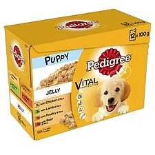 Pedigree Wet Puppy Food Mixed In Jelly Pouches