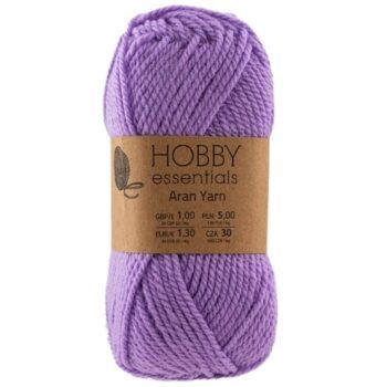 Pepco Hobby Essentials Knitting Aran Yarn Purple (50g)