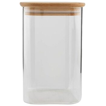 Pepco Storage Glass Jar With Bamboo Lid (1200ml)