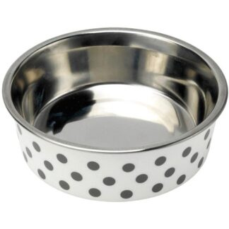 Petface Deli Grey Spots Dog Bowl (14cm)