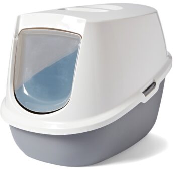 Pets Essentials Hooded Cat Litter Tray Grey Large X Large