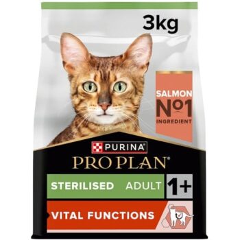 Pro Plan Sterilised Vital Functions Dry 1+ Adult Cat Food Salmon (3kg)