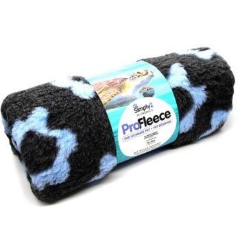 Profleece Pet Vet Bedding Charcoal And Blue Flower Print 100x75Cm