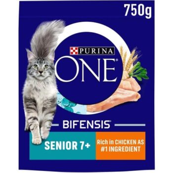 Purina ONE Senior 7+ Dry Cat Food Rich Chicken Bifensis (750g)