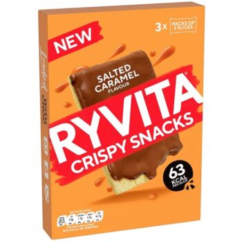 Ryvita Crispy Snacks Salted Caramel Chocolate Snack Packs