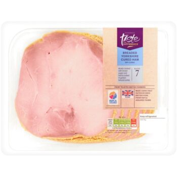 Sainsburys Breaded British Yorkshire Cured Ham Slices Taste the Difference (7 x 225g)