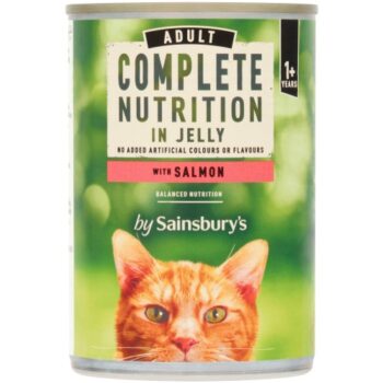 Sainsbury's Adult Complete Nutrition with Salmon in Jelly Cat Food 1+ Years (400g)