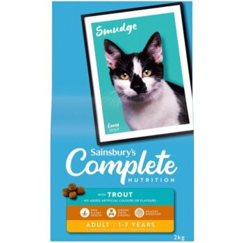 Sainsbury's Adult Complete Nutrition with Trout Cat Food 1+ Years (2kg)