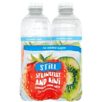 Sainsbury's Bottled Still Flavoured Water Strawberry & Kiwi No Added Sugar (4 x 500ml)