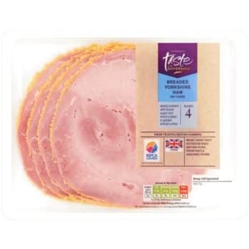 Sainsbury's Breaded Yorkshire Cured Cooked British Ham Slices Taste the Difference (4 x 120g)