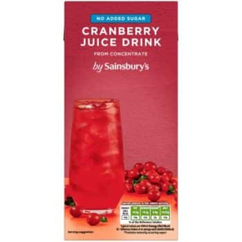 Sainsbury's Cranberry Juice Drink No Added Sugar (1 Litre)