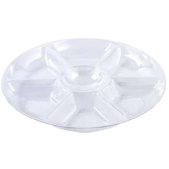 Sainsbury's Home Clear Plastic Circle Snack Tray