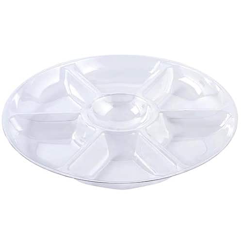 Sainsbury's Home Clear Plastic Circle Snack Tray