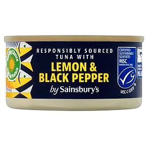 Sainsbury's Lemon & Black Pepper Tuna Canned Fish (80g)