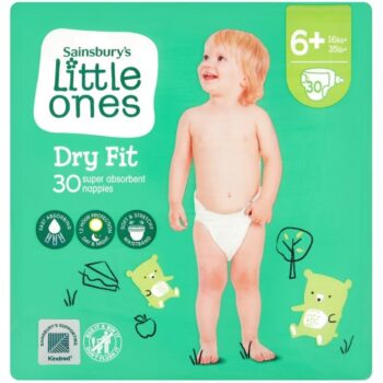 Sainsbury's Little Ones Dry Fit Size 6+ 30 Nappies