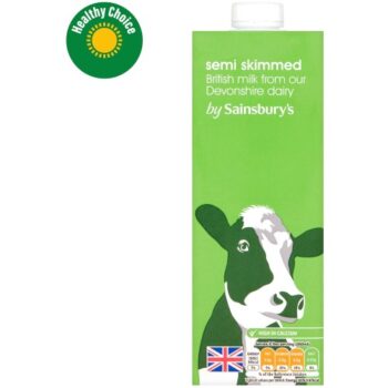 Sainsbury's Semi Skimmed British Long Life Milk (1 Litre)