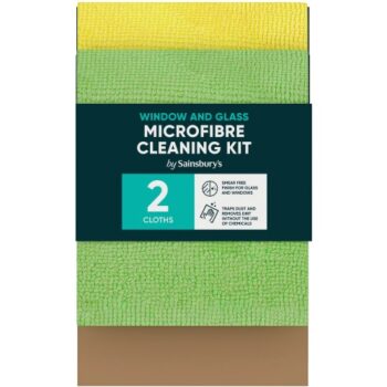 Sainsbury's Window & Glass Microfibre Cleaning Kit