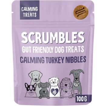 Scrumbles Nibbles Calming Dog Treats Grain Free Turkey - Pack (100g)