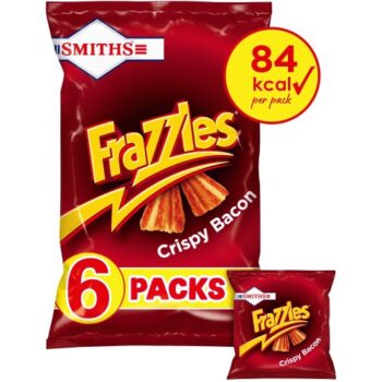 Smiths Frazzles Crispy Bacon Multipack Crisps (6 x 18g)