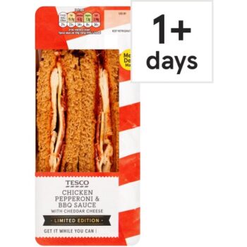Tesco Chicken Pepperoni and BBQ Sauce Sandwich Limited Edition
