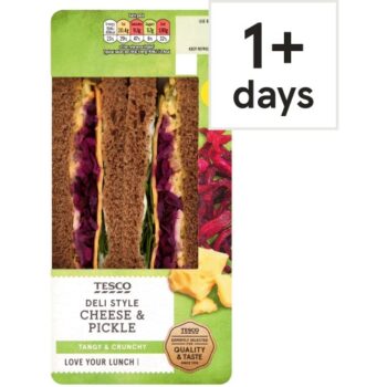 Tesco Deli Style Cheese & Pickle Sandwich